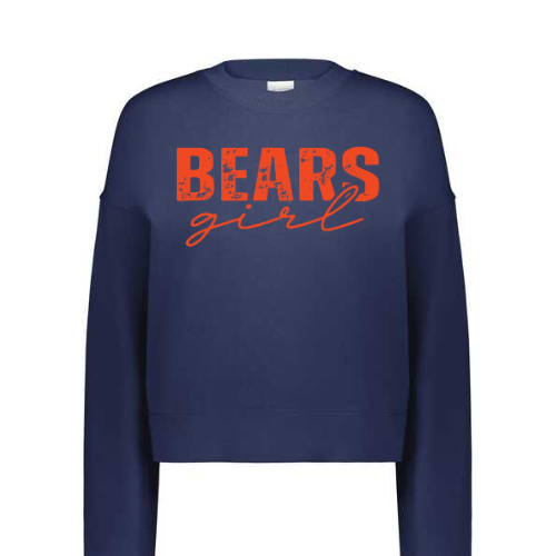 Ladies Crop Sweatshirt - Bears Girl