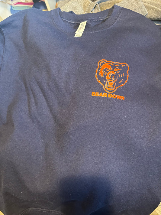 Bear Down Pocket, GBB Saying on Back - Sweater - ADULT