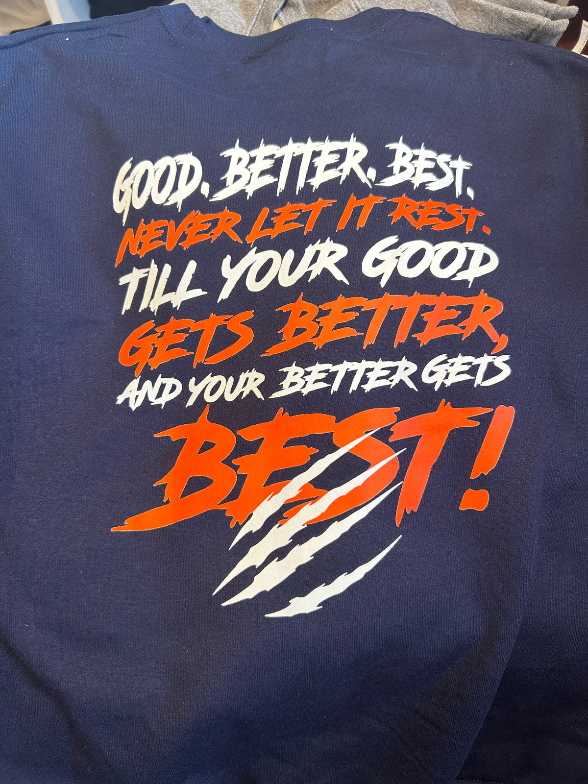 Bear Down Pocket, GBB Saying on Back - Sweater - ADULT