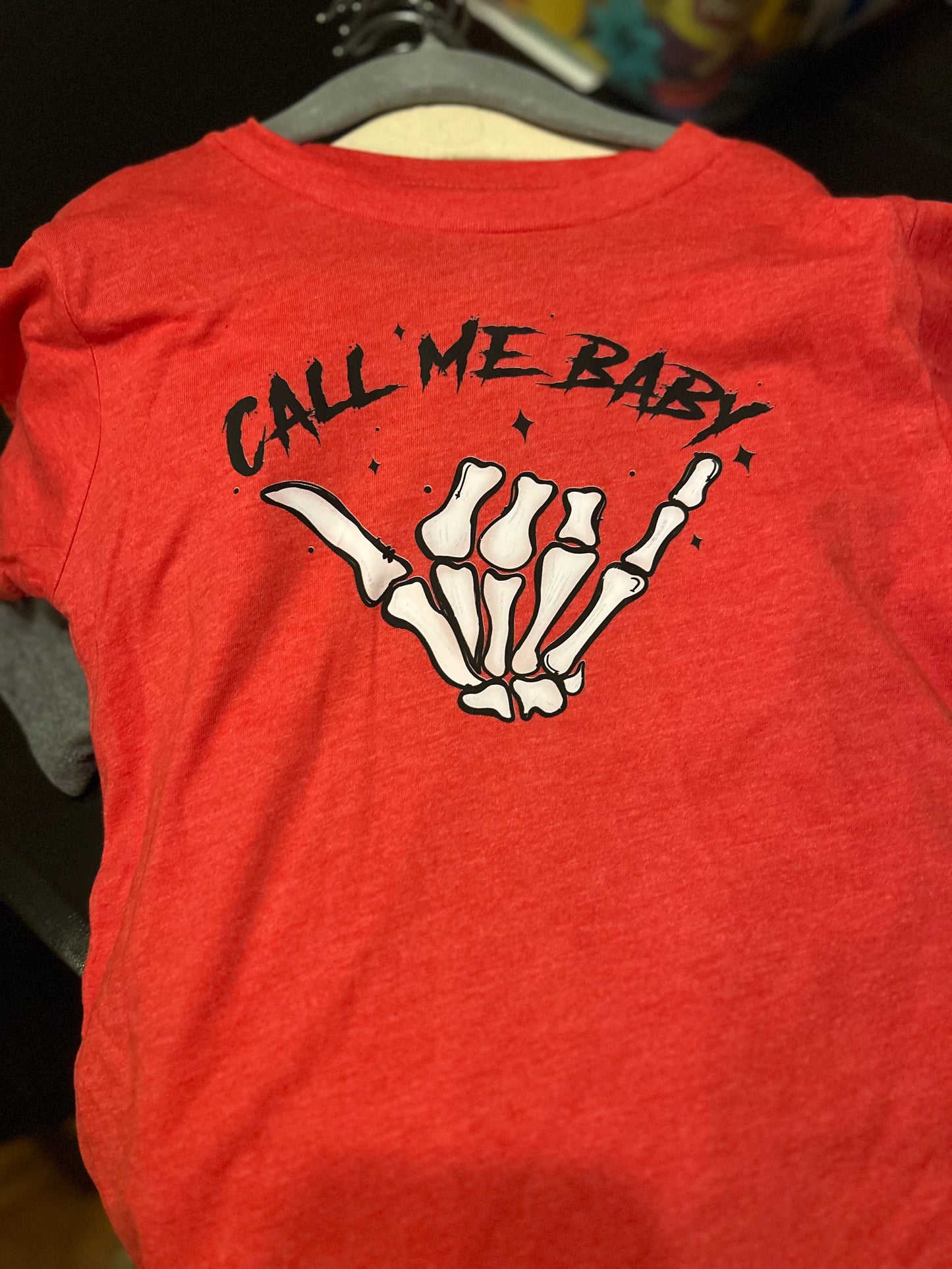 Call Me Baby Skeleton Hand T-Shirt  - Toddler