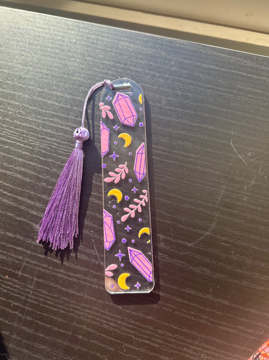 Bookmark - Crystals, Moon and Stars